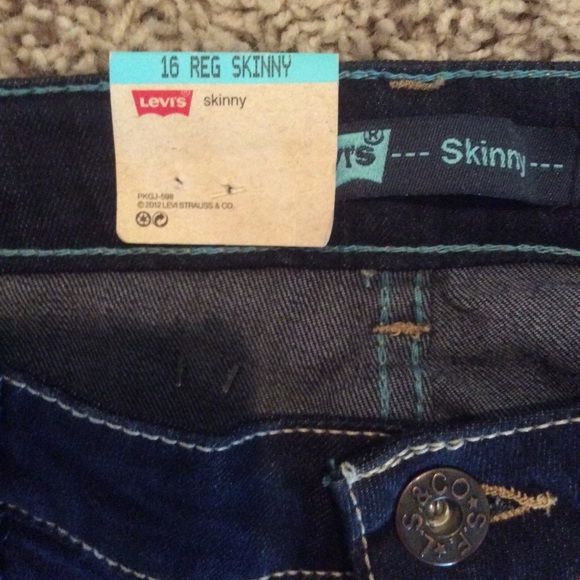 NWT Levi’s Skinny Jeans, Sz 16R Girls - Picture 7 of 9